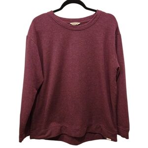 Orvis Women's Burgundy Crew Neck Pullover Soft Modal - Layering Oversized Sz L